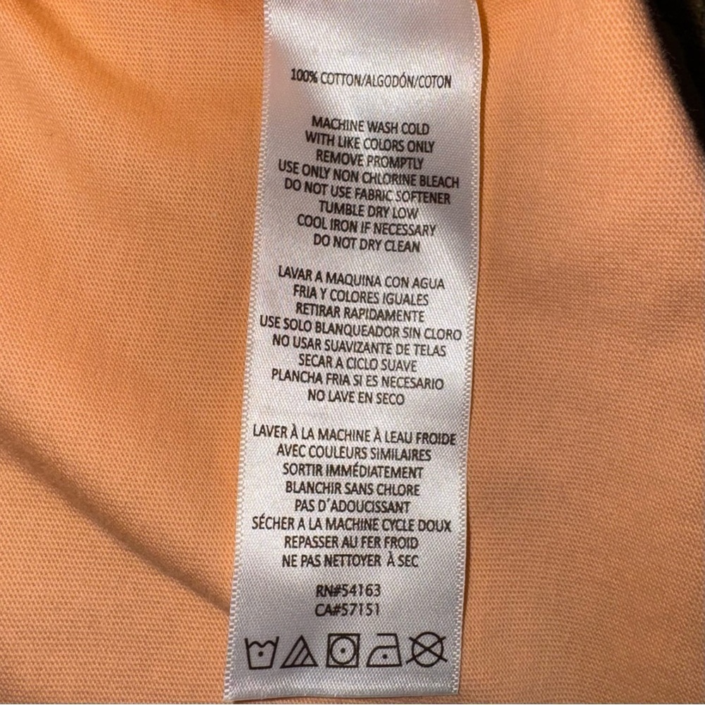Calvin Klein Performance Women’s Large Peach Long Sleeved Crop-top LS Tee Shirt - Picture 3 of 5